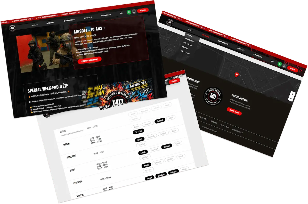 Capture d'écran du site Mission Brossard